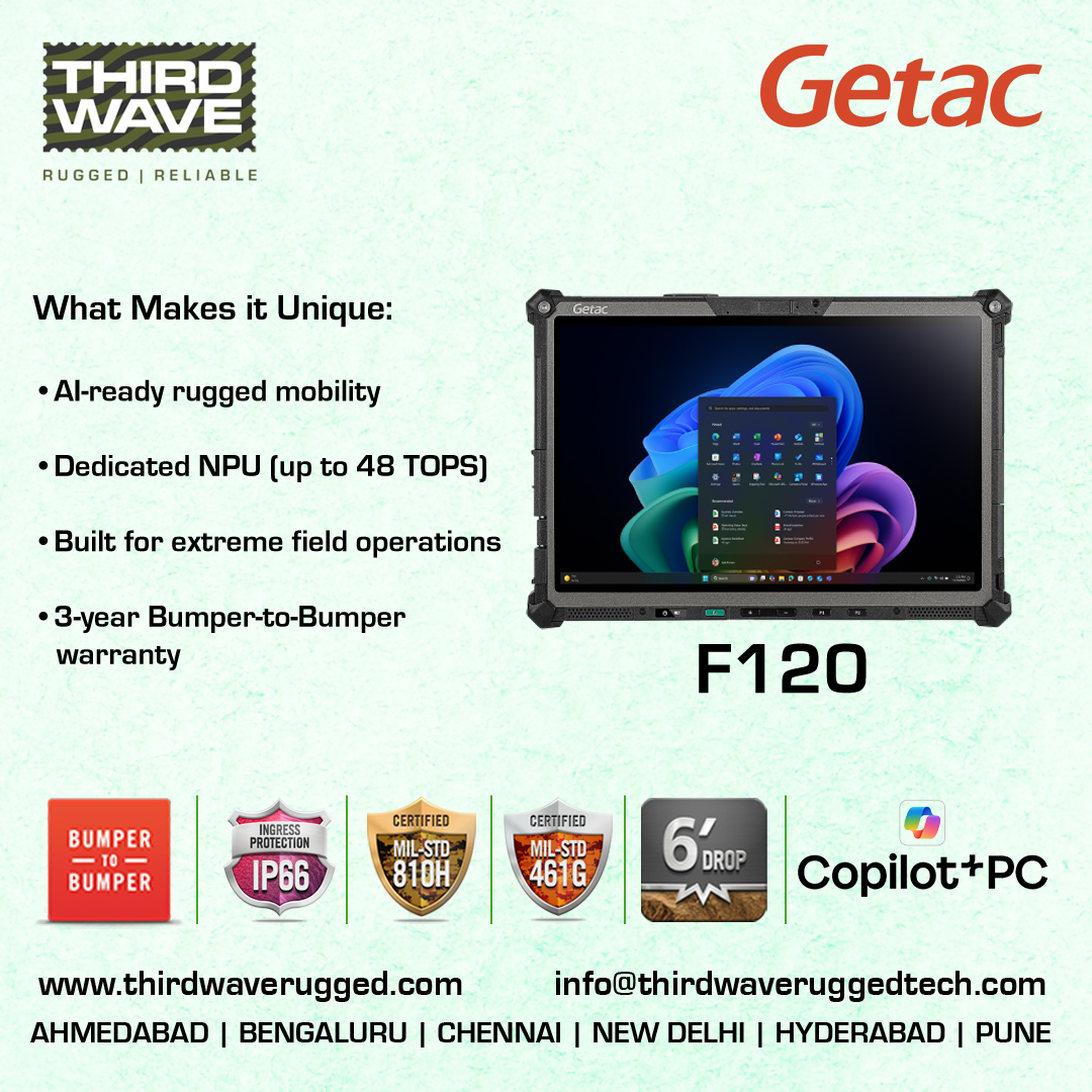 ThirdwaveRugged's tweet photo. Meet the Getac #F120 — the world’s first fully rugged Copilot+ PC tablet, built to redefine intelligent field performance.
#Getac #GetacF120 #CopilotPlusPC #RuggedTablet #AIComputing #FieldTechnology #EdgeAI #MissionCritical #IndustrialTech #PublicSafety #DefenseTech https://t.co/FwW6sNQi3d