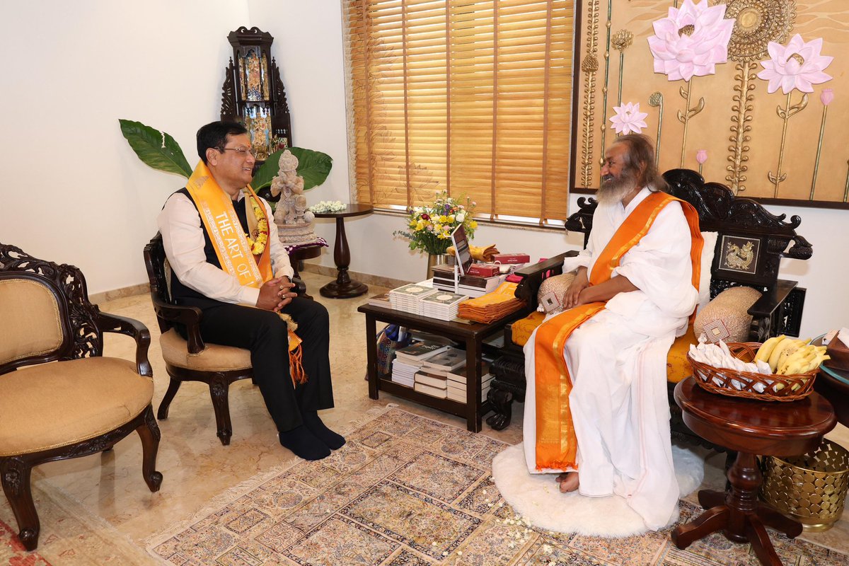 sarbanandsonwal's tweet photo. Warm birthday wishes to Param Pujya Gurudev Sri Sri Ravi Shankar Ji. 

His profound teachings and tireless efforts to promote global peace, harmony and spirituality continue to inspire millions across the world. 

May Maa Kamakhya bless you with a long and healthy life in service of humanity. 
@Gurudev @ArtofLiving