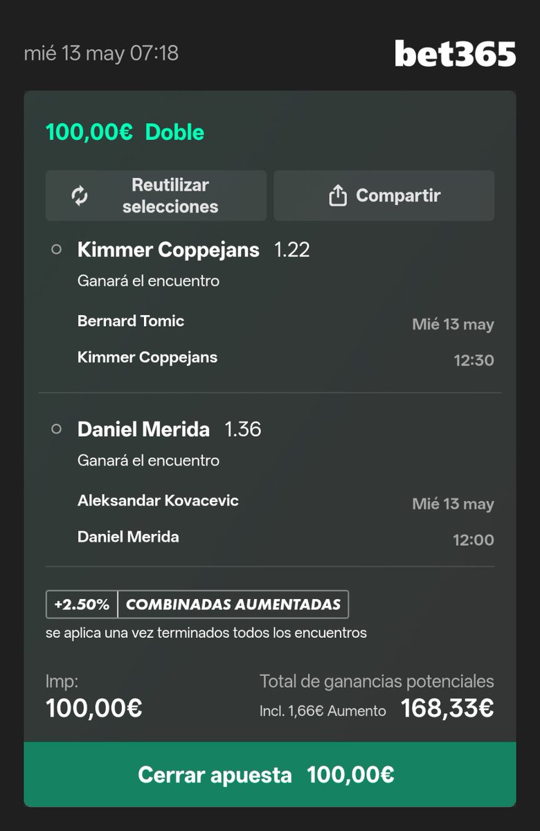RutaDelSlam's tweet photo. Challenger Tunis / Challenger Valencia

Coppejans ML + Merida ML https://t.co/ZRQO1yCyIT