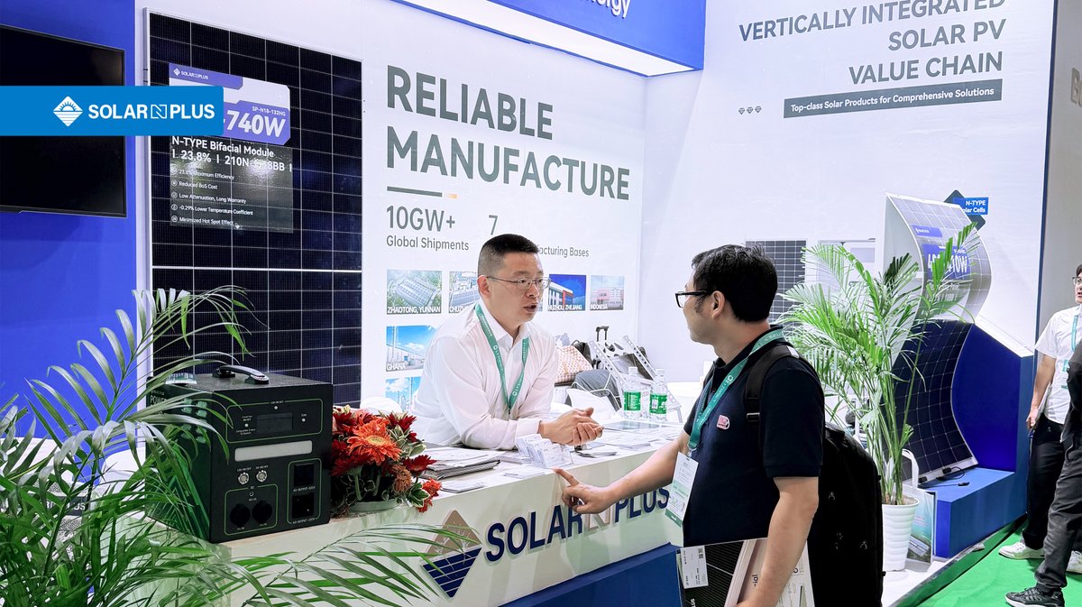 SolarNPlus's tweet photo. ☀️ Yiwu Photovoltaic &amp; Energy Storage Export Exhibition 2026 – A Successful Event!

A big thank you to everyone who visited and supported us. Together, we are powering a greener tomorrow!

#YiwuExpo2026 #SolarNPlus #SolarEnergy #EnergyStorage #RenewableEnergy #PVModules https://t.co/nH8SOV7Xlq