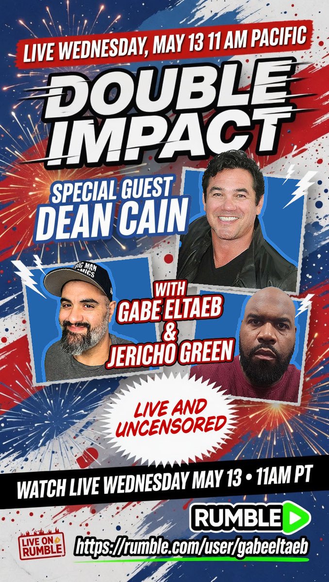 Bigmancomics's tweet photo. Live on Rumble Wed May 13 11 am PACIFIC
https://t.co/1crZFcMCE2
@RealDeanCain @green_jericho https://t.co/mt5KiwDF8e