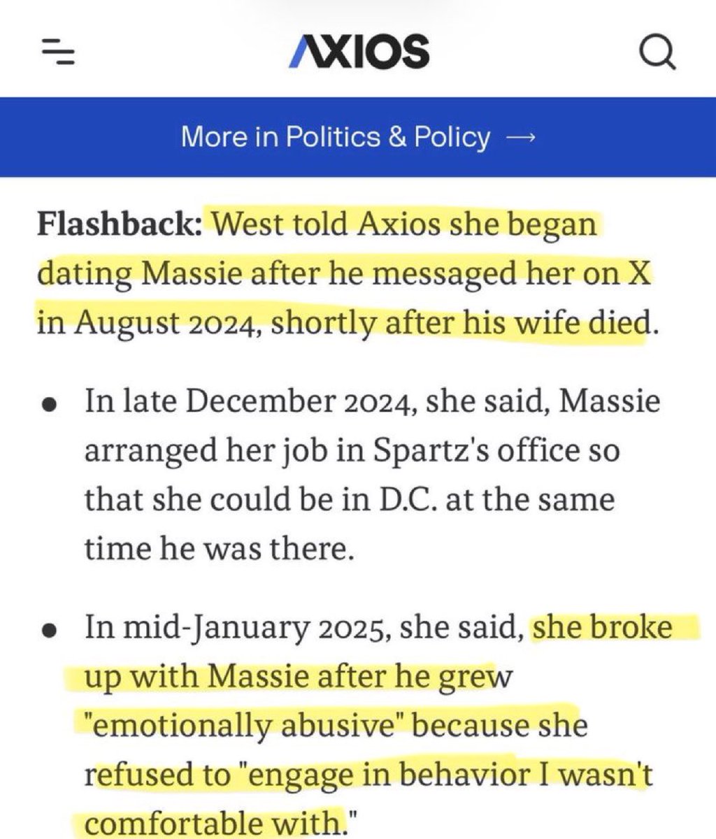 Imagine being a Thomas Massie supporter.

His wife’s death should be investigated IMO.

How do we know there wasn’t foul play? This is very disturbing.