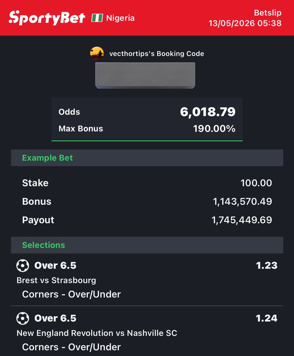 P2NKQ5

M0PTXR

FT CORNER PICKS
t.me/vecthortips
See more free codes on telegram