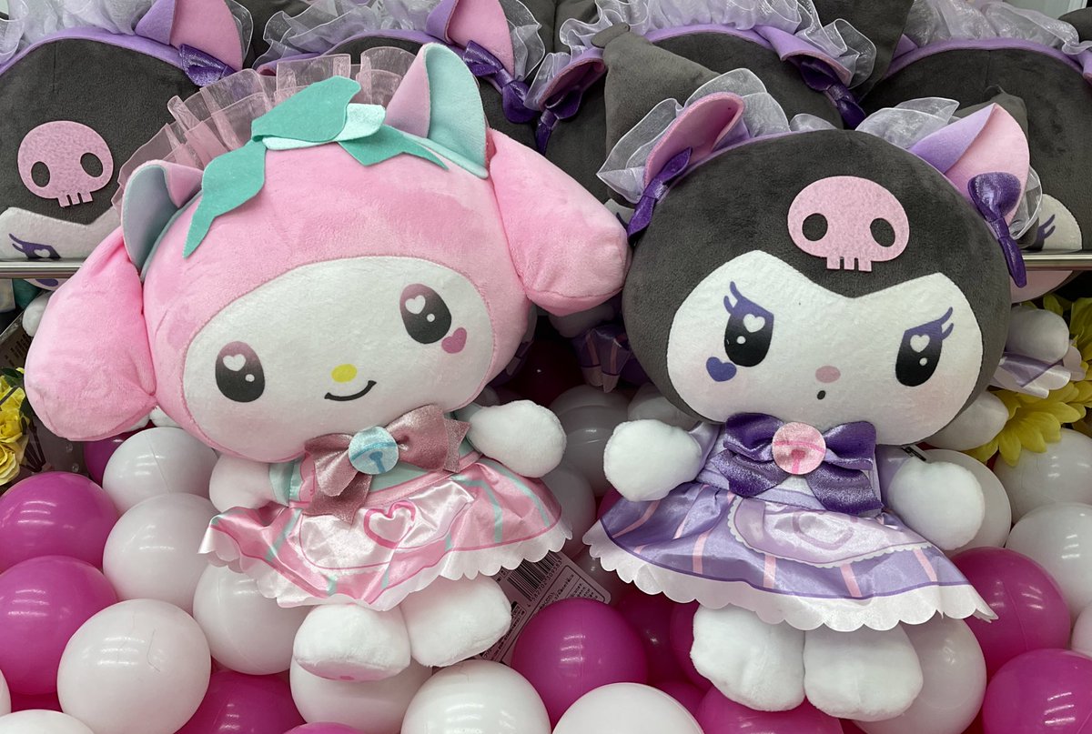景品情報】 マイメロディ・クロミ ねこみみメイドカフェBIGぬいぐるみ