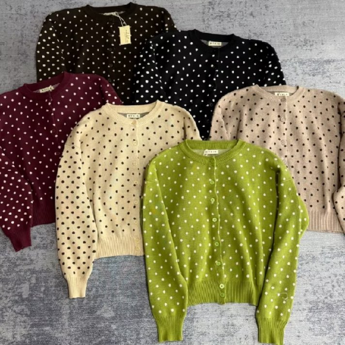 ladyb2504's tweet photo. Crush Polka Cardigan Rajut Wanita Polkadot Knit Premium 100% katun dot 

Rp263.840. 

 https://t.co/bMjPJR3fFJ https://t.co/X9E6AmqOs1