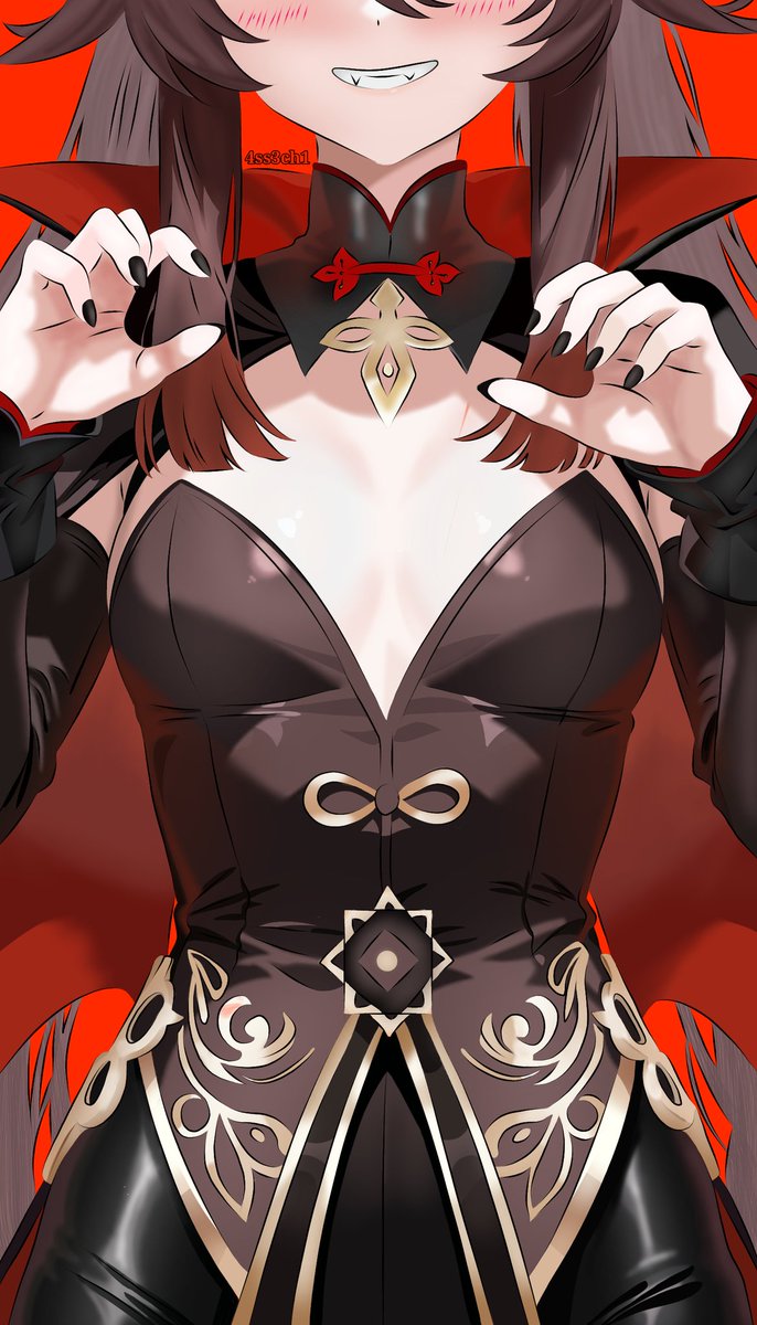 4ss3ch1111's tweet photo. @treb__art Hu Tao Vamp! https://t.co/p39j3F3qhb
