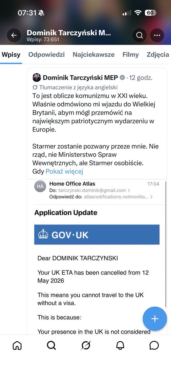 Monika_TeoriaZ's tweet photo. Good job UK!
#FAFO
#Tarczynski przegrywie! Anglia dla Anglików! https://t.co/rQUGcUYYBb