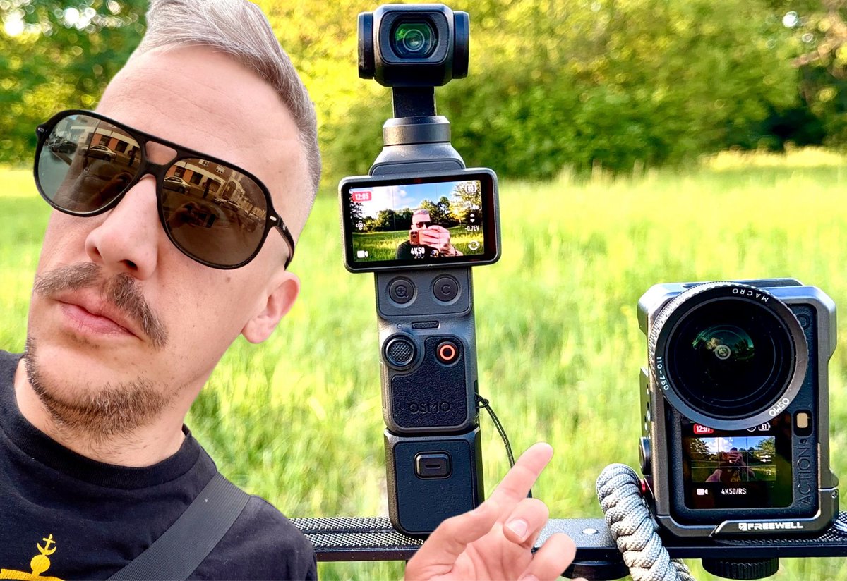 xab83's tweet photo. Jó reggelit jó videózást pajtikák! #Pocket4 VS. #Action6 🤗🎬❤️ https://t.co/w3h5q0fqcB https://t.co/rrurKRicF0