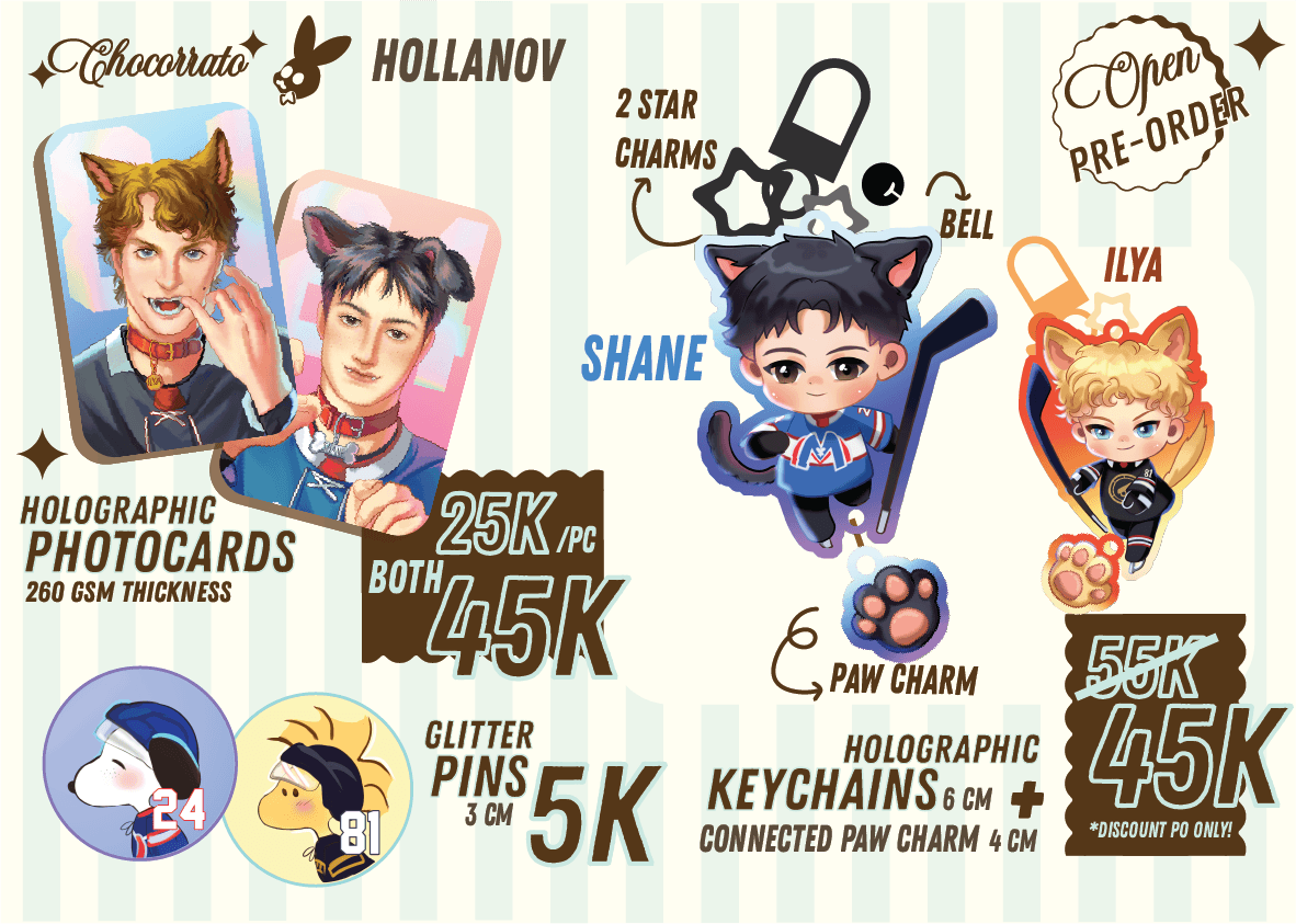 Chocorrato's tweet photo. 💕&amp;🔄Appreciated!
Chocorrato #comifuro22 OTS Pre-orders still open!  

📍Circle "Godaan Setan" 
Pickup both days |  Shopee 

🏒Heated Rivalry #heatedrivalry
🪐Love and Deepspace #loveanddeepspace

Orders over 50k freebies!!
Link: https://t.co/w9Dqlx42yw 📎Close 15 may https://t.co/2GkxdUQLTN