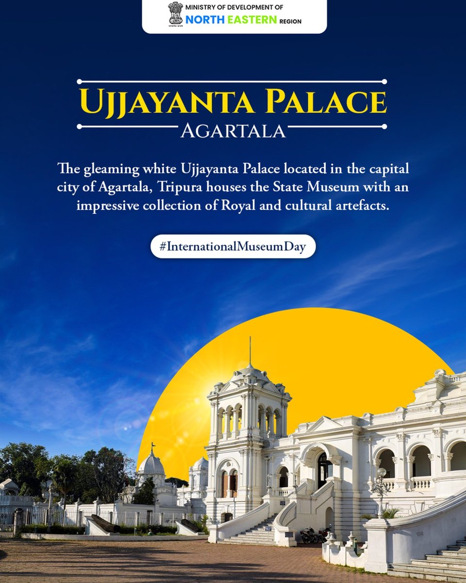 The gleaming white Ujjayanta Palace located in Agartala, Tripura