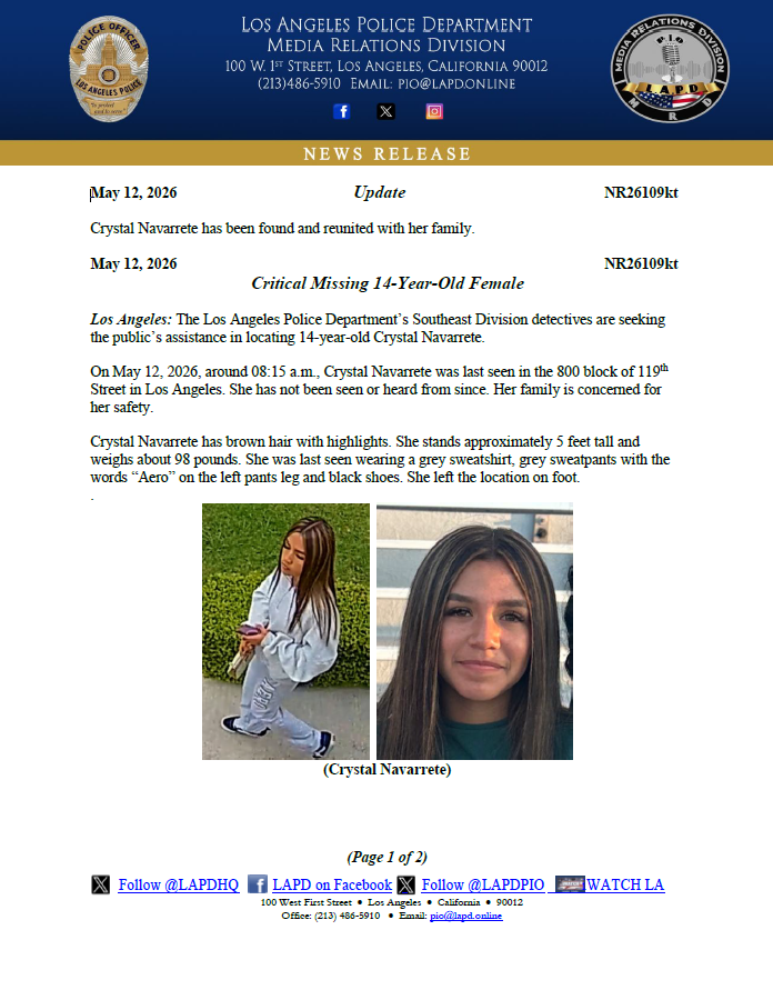 LAPD PIO tweet media