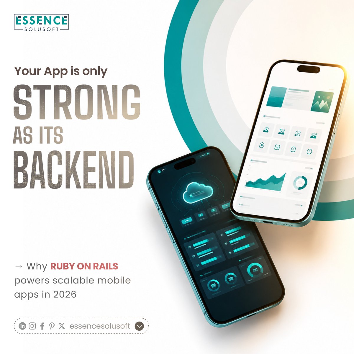 essencesolusoft's tweet photo. Your mobile app is only as good as its backend.

Ruby on Rails helps you build fast, scalable, and reliable backends that keep your app running smoothly as it grows.

🔗https://t.co/iFL2256U5g

#EssenceSolusoft #RubyOnRails #MobileAppDevelopment #Tech https://t.co/gOQ7OzZRht