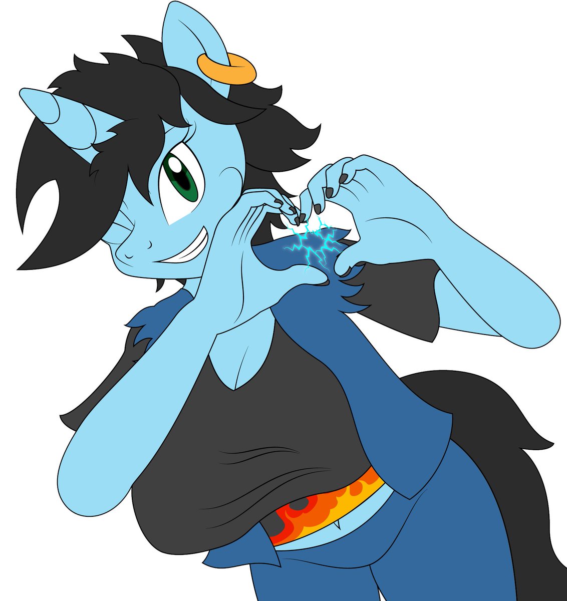 CartneyLion's tweet photo. @Fuululuu All raw skill, with a little zappy zap too because she's electrifying https://t.co/EPsVnVl8ee