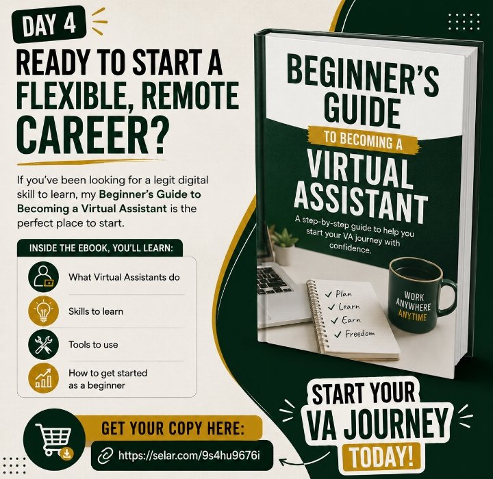 PrinzKelly75's tweet photo. If you’ve been looking for a legit digital skills, 
• How to get started as a beginner in Virtual Assistant, Graphics Designer, Video Editor etc 

Get your copy here:
https://t.co/5YTHwvVMSS https://t.co/YwSgwoc3vd