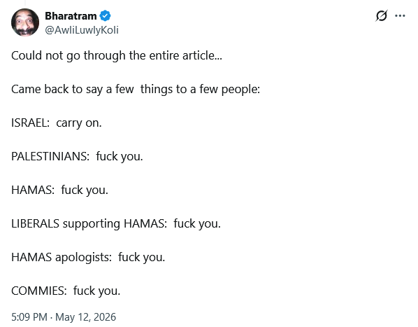 Bharatram tweet media