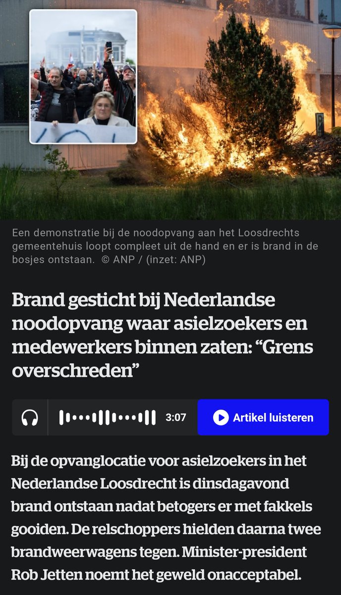 Incident met brand in Loosdrecht