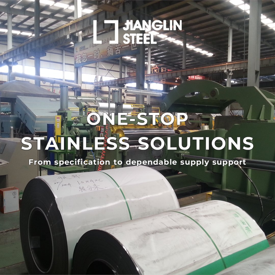 StainlessJ85907's tweet photo. Jianglin offers stainless products across coil, sheet, pipe, and bar forms with customization support and global delivery orientation. 

Request a custom stainless quote. 

#JianglinSteel #StainlessSteel #SteelSupply #IndustrialMaterials #Manufacturing https://t.co/zJI1dlXoOB
