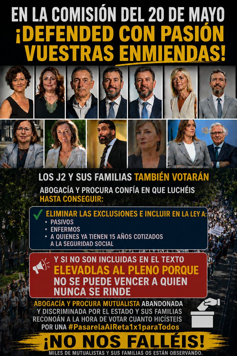 EstevezMayayo's tweet photo. Abogacía y procura mutualista necesita #Pasarela1x1ParaTodos, les necesitamos @JuanjoAizcorbe @alfonsocendon @Josepmcervera @anacobocar @MarijeFullaondo @Macarenaloran @m_barbero @AlbMayoral @CarinaMejias @MoroMjesus @mapaniagua @Idosagasti @EnriqueSantiago @CristinaValido 🐝🐝 https://t.co/dMnzRTcpVG