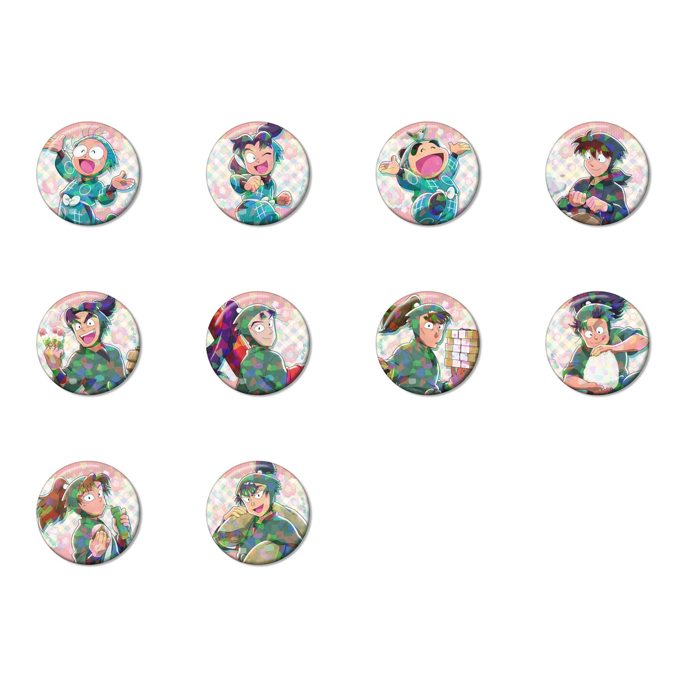 ☆新着☆ 【忍たま乱太郎】 75mm ホログラム缶バッジ グリッター缶