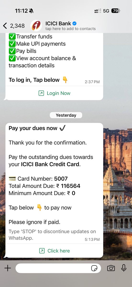 ButaniRam14's tweet photo. @ICICIBank_Care due to an error from your end, I missed paying my cc bill due, even min payment. WhatsApp communication showed Min Due as 0.00? Where as that wasn’t the case.
Who’s responsible if it shows up as default? https://t.co/69hUxnvNbO