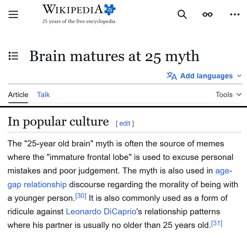 AnasAlMuslim's tweet photo. The "brain matures at 25" is just a feminist propaganda slop btw https://t.co/JWKJkqmPS4