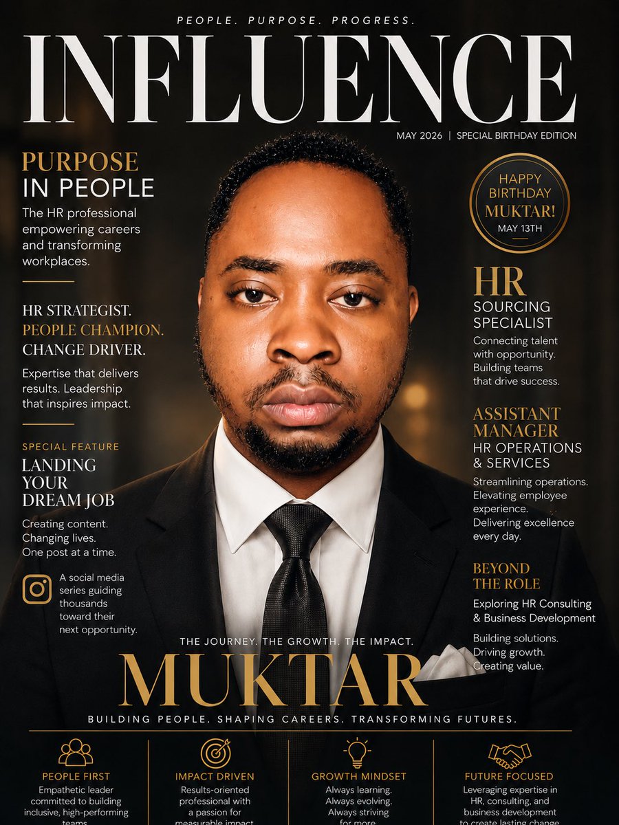 OnlyMuktar's tweet photo. Another year older. Another year wiser.
Grateful for the journey, the lessons, the growth, and every silent battle that shaped me into who I am today.

May 13th — a reminder that purpose, consistency, faith, and hard work still speak louder than noise.

Happy Birthday to Me. 🎉 https://t.co/343Uk4sXJI