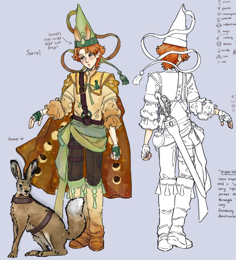 floratoons_'s tweet photo. my #WHA_oc #witchhatatelier 
a little self-insert/sona... Sorrel lives on the fringes of witch society, has a strong bond with Fennel (their hare) and dabbles in forbidden magic :) https://t.co/xsysf2Moo0
