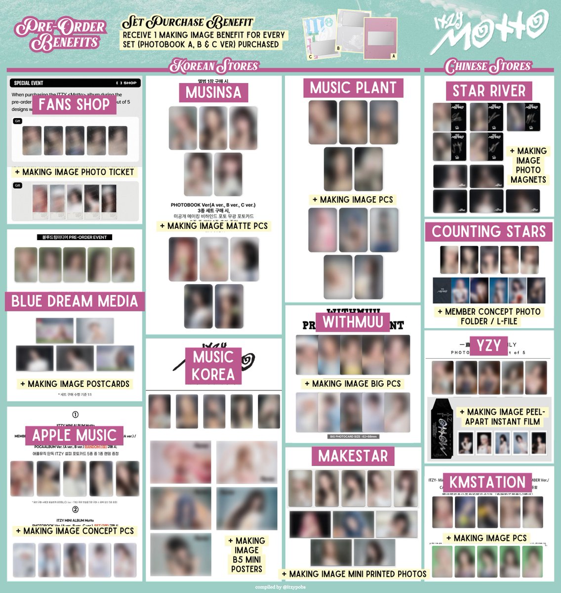 itzypobs's tweet photo. updated previews for motto pobs 🐝➰

🩷 PINK (pobs): receive random 1/5 for each album purchased (any ver)

💛 YELLOW (set purchase benefit): receive random 1/5 for each set (photobook A, B &amp; C ver) purchased https://t.co/BU9BiocHqR