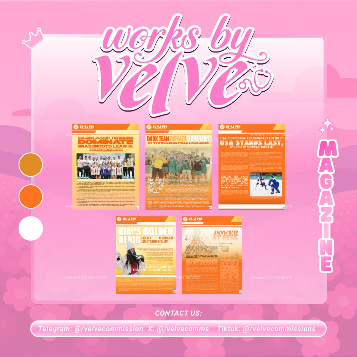 worksbyvelve's tweet photo. ⤷  #worksbyvelve. ' #velvesvouches 🌟MAGAZINE ! 

For ₱x, xxx, our client trusted us again with the continuation of their magazine! Thank you so much! For graphics, research, thesis, writeups, and others, kindly send a message! https://t.co/r5ohMXKNrJ