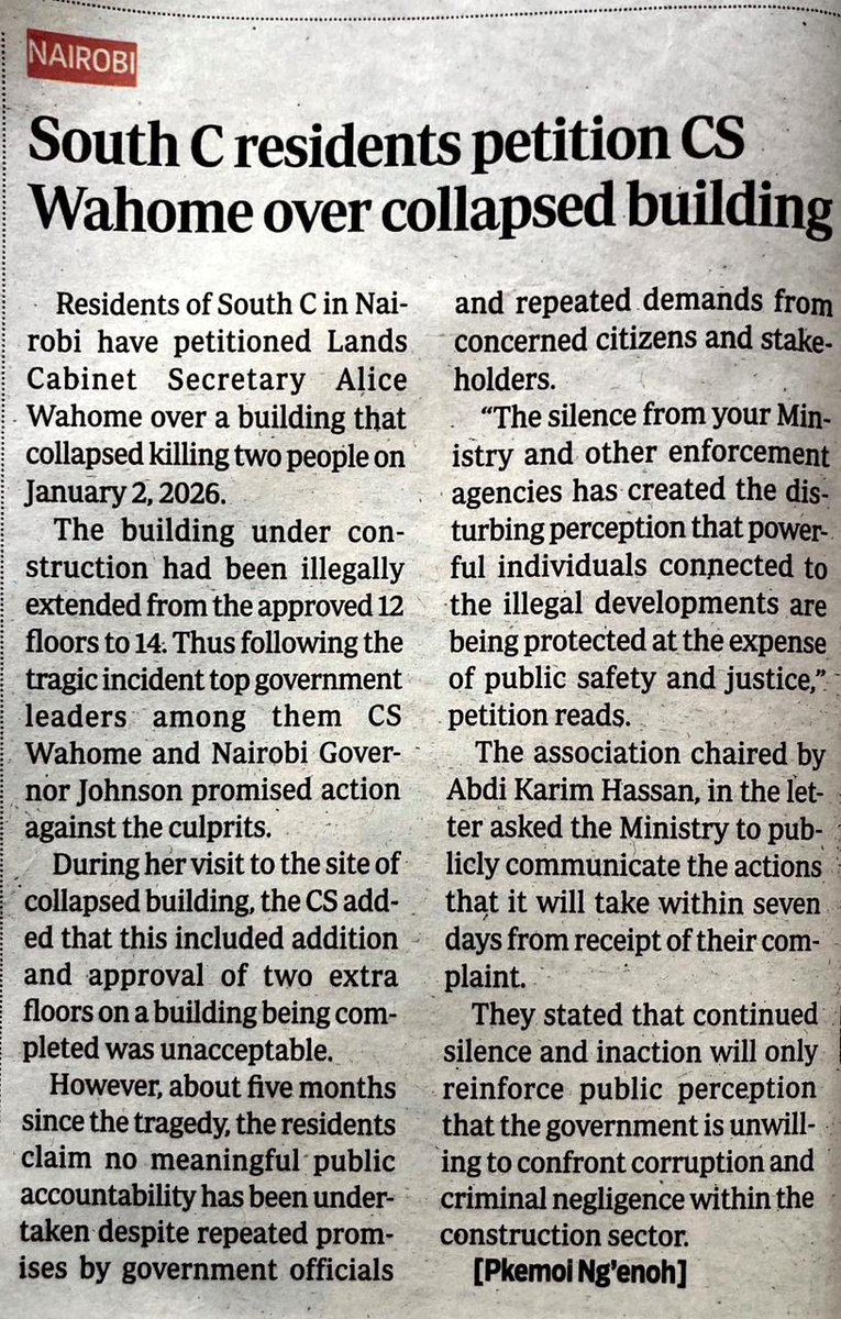 Kenya Alliance of Resident Associations tweet media