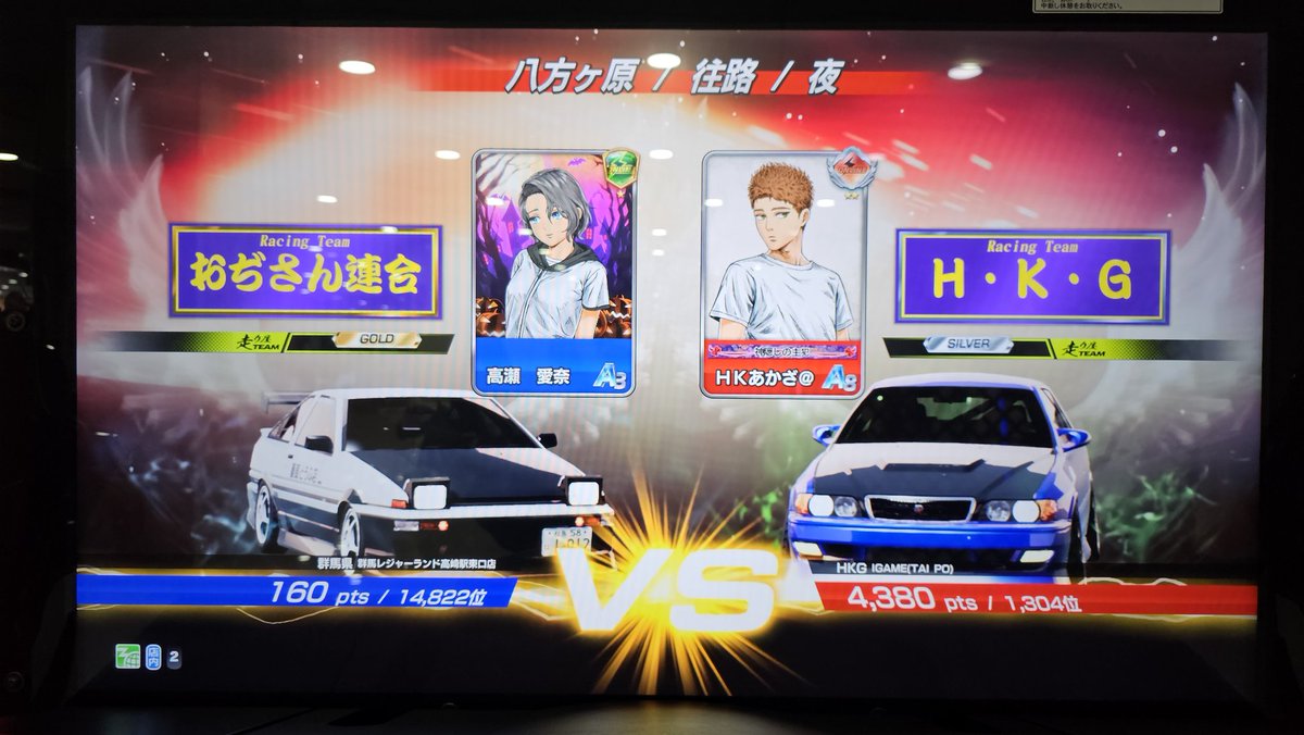 頭文字D THE ARCADE】 八方ヶ原/往路/夜 高瀬愛奈 A3 おぢさん連合 HK