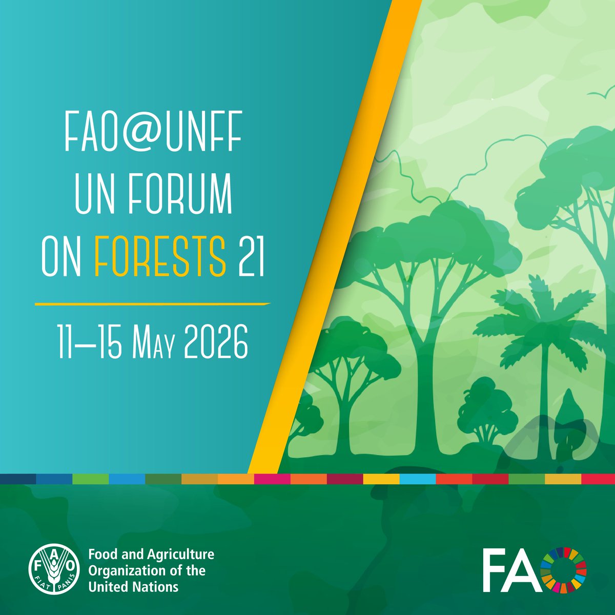 FAOForestry's tweet photo. ๐ณ The 21st Session of the @UN Forum on Forests is taking place this week.
Check out events and engagements by @FAO and the Collaborative Partnership on Forests during #UNFF21 on our dedicated webpage ๐ https://t.co/i3fd7BbzW6
#CPForests #UNForests @FAONewYork https://t.co/HS2qEdgTOM