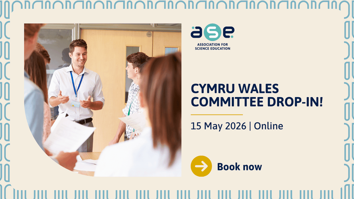 theASE's tweet photo. Join our ASE Wales Committee Drop-In!

We’re inviting primary teachers, secondary teachers, and technicians to find out more about getting involved. Come along to share ideas, and explore roles including and regional representatives.

🔗 https://t.co/sUAFAfh1ra https://t.co/5GfOg5WCiB
