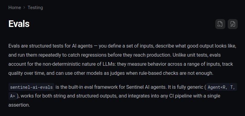 santanu_sinha's tweet photo. Sentinel AI now has support for both rule based and LLM driven evals to ensure your agents are working the way they should. Stop hoping for the best, build to standards with Sentinel AI... 

https://t.co/MKaKke3zwx https://t.co/1UazA2d9U5