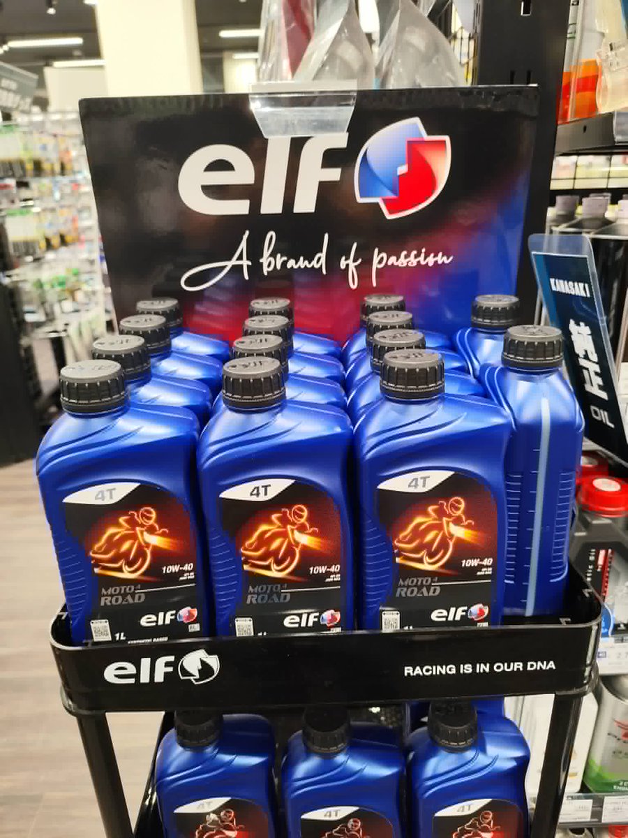 SEEDSPROUT01's tweet photo. 【オイル入荷情報】
ELF MOTO4 ROAD 10W-40

安価で高品質な事から
当店では人気のオイルですが
先月から欠品が続いておりました･･･

入荷してまいりました。

全体的に品薄が続いておりますので
お買い求めの際は在庫数にご注意ください。

#ELF
#エンジンオイル
#SEED
#バイク用品 https://t.co/DAEby18N7X