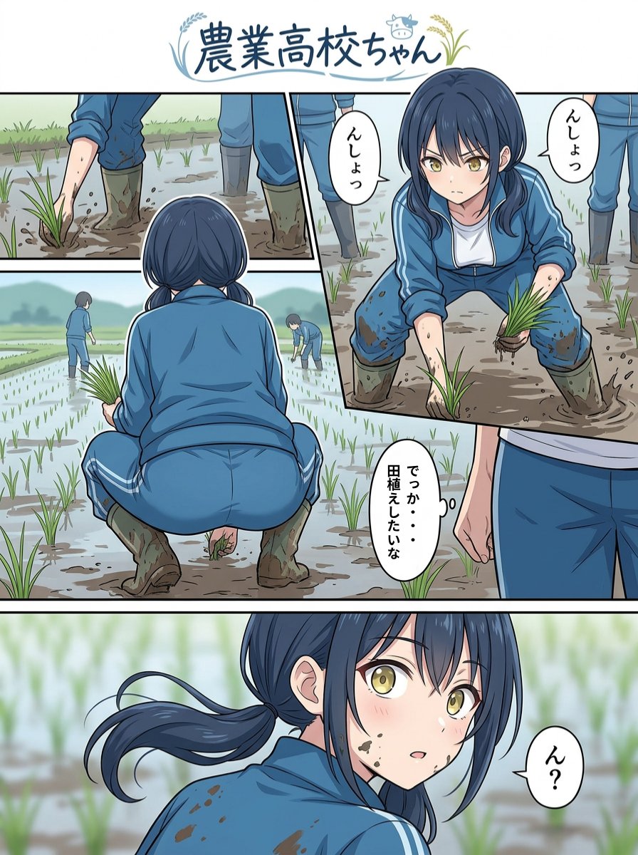 silentlighthous's tweet photo. 農業高校ちゃんと田植え (1/2) https://t.co/xTOaLOX58f