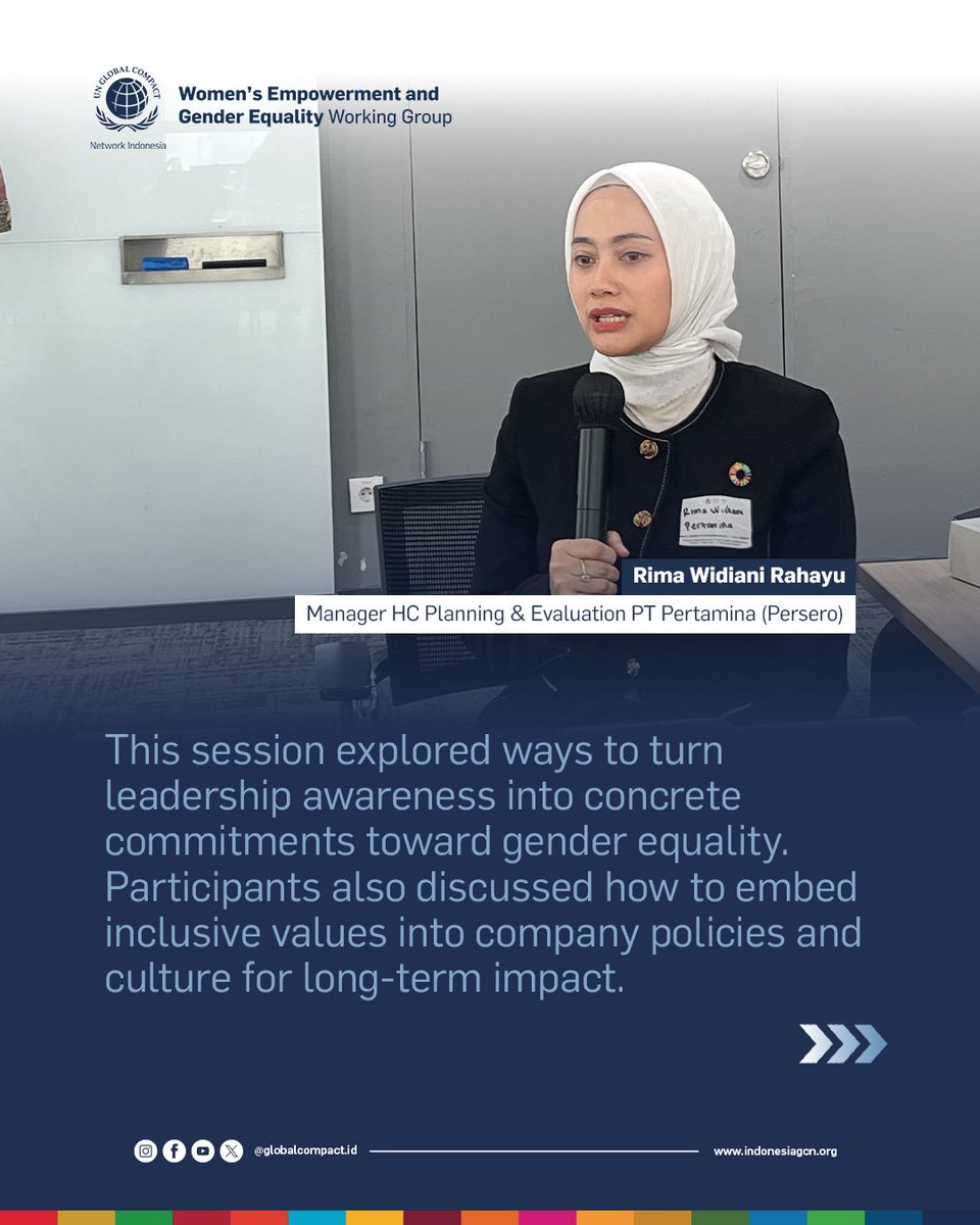 globalcompactid's tweet photo. The 2nd Session of the Women Empowerment &amp; Gender Equality Working Group (WEGEWG), themed ,was successfully convened on 12 May 2026 and hosted by PT Pertamina (Persero).

#IGCN #WEGEWG #GenderEquality #UNGlobalCompact #UnitingBusiness https://t.co/GczIJxI0MB
