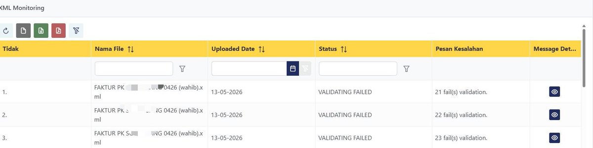 0malaikat_'s tweet photo. @kring_pajak tolong ini coretax kenapa ya dari kemarin "nik tidak ditemukan" nyoba 1 file yang sama dan identitas yang sama tetap ada fail nik tidak ditemukan, mana beda beda lagi fail nya setiap upload https://t.co/vLu7qX7RpB