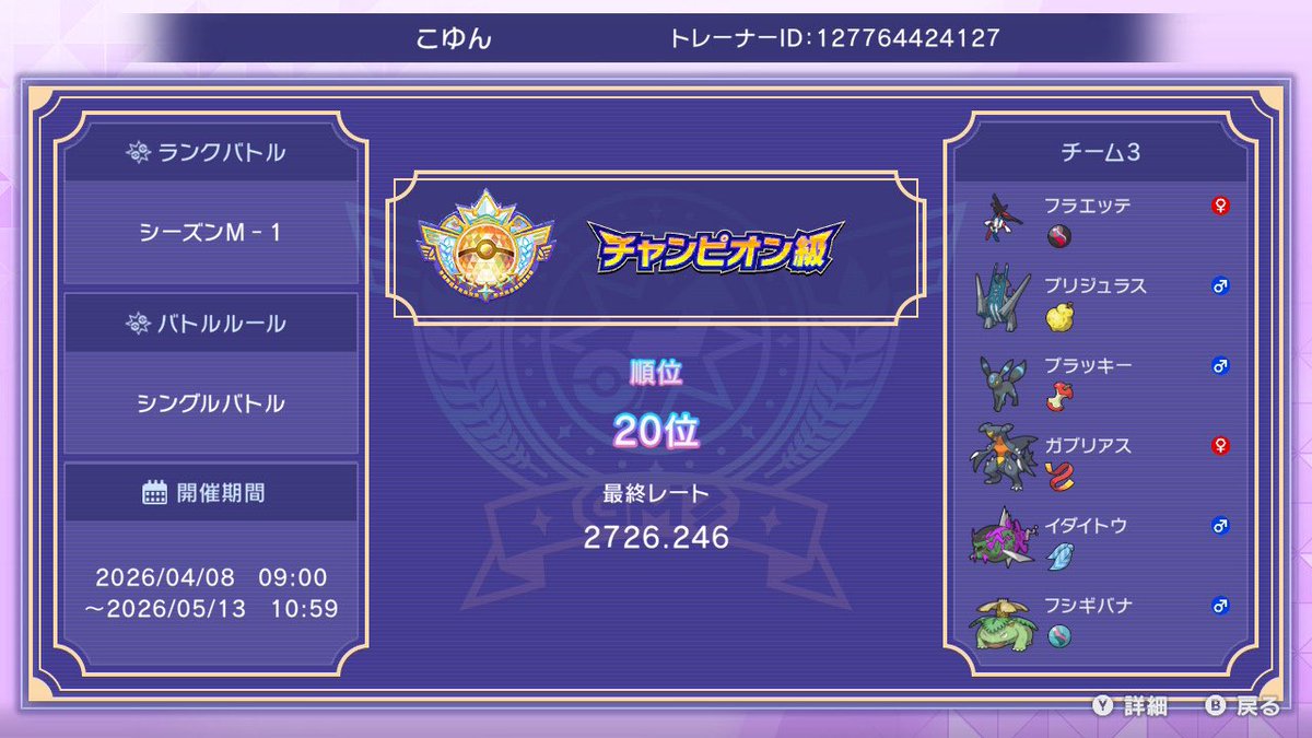 rt_poke's tweet photo. tnこゆん 最終20位でした！ https://t.co/RVlWGkOk5b