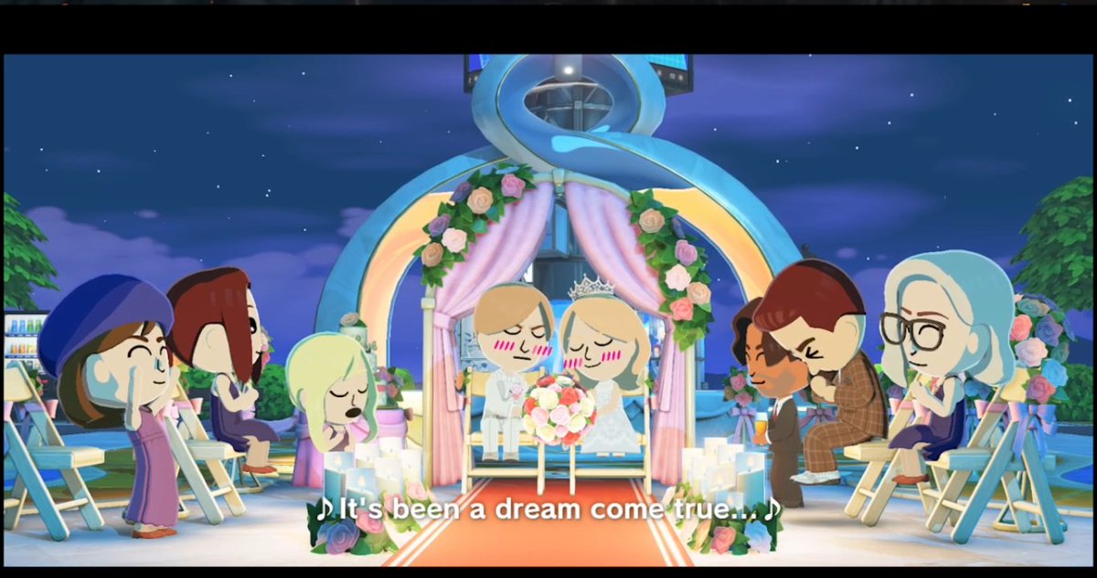 avydiaries's tweet photo. my #eagleone miis got married finally 🥲💜 lowk cried when i saw that it was sherry singing for them UGH so cute https://t.co/gLzmHeJybx