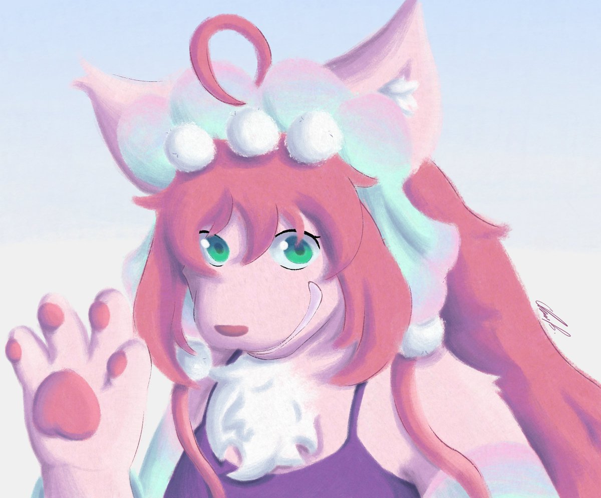 CheeseBerrycak3's tweet photo. Here the headshot prize from the raffle, I loved to draw for @ /ayuriloveneeko.bsky.social and thanks for the participation 🥰🥰🥰

#furry #drawings #digitalart https://t.co/GwOKgGGXOC