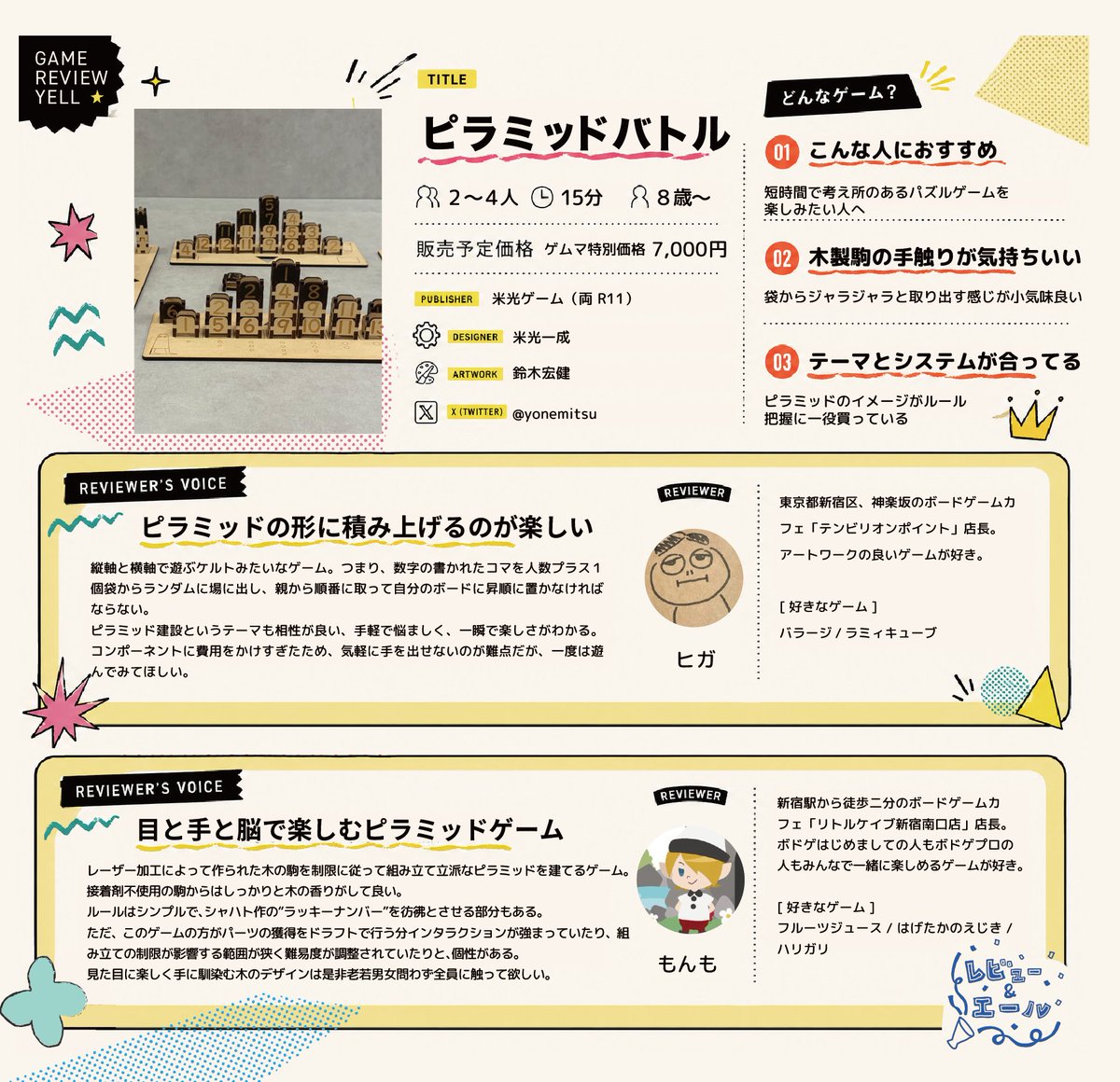 レビュー＆エール📣ボドゲカフェ主催！ゲムマ2026春作品レビュー＆応援企画 tweet media