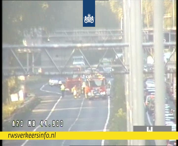 Ongeval op de A20 bij Nieuwerkerk aan den IJssel