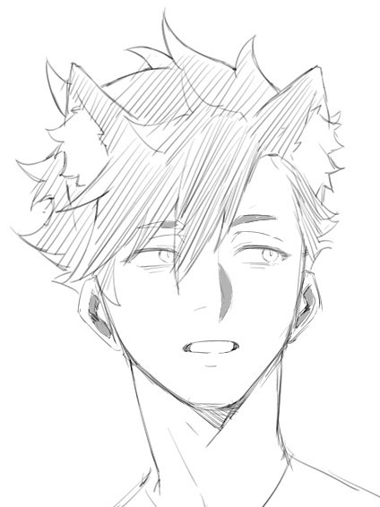 anri001117's tweet photo. Kuroo sketch 1/10 https://t.co/0dcNPDReVa