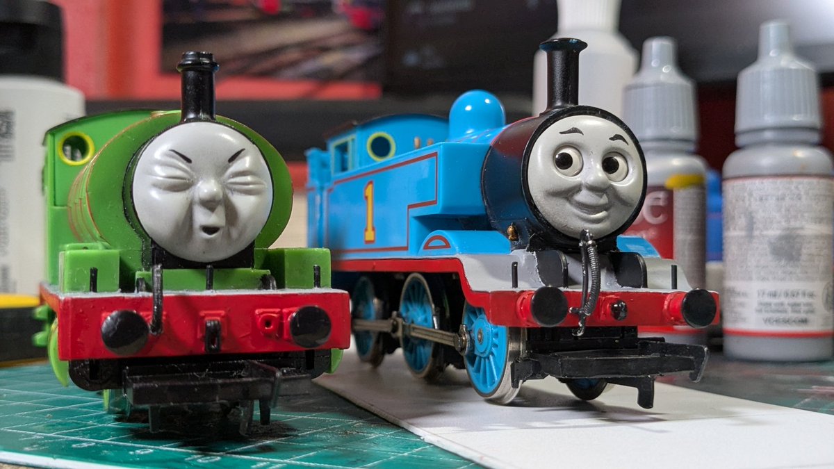 NWRKRIS's tweet photo. While I do not have much to show for the 81st of the railway series I do have the upgraded Hornby Thomas to show!

This was done quite a bit ago for a "Project" but I never revealed it! What better time than now! https://t.co/bABxCVH0Mq