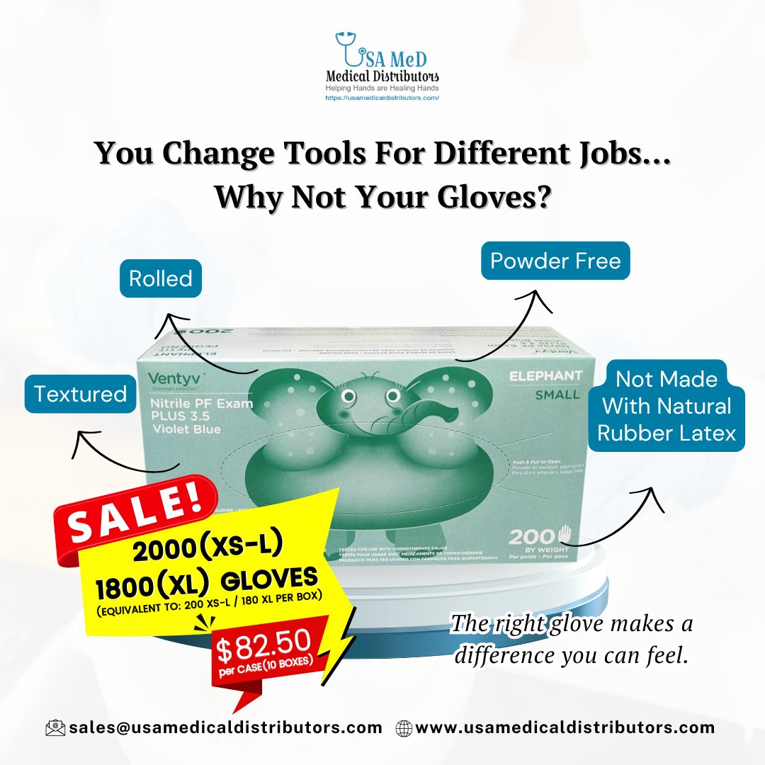USAMedicalDistr's tweet photo. You Change Tools For Different Jobs… Why Not Your Gloves?

Online Store : https://t.co/Ewi2SCosg3
#usamedmedicaldistributors #usamedicaldistributors #Nitrileglovessupplier #NitrileProtection  #handprotection #examgloves #cleaninggloves https://t.co/o0NkBC7sa5