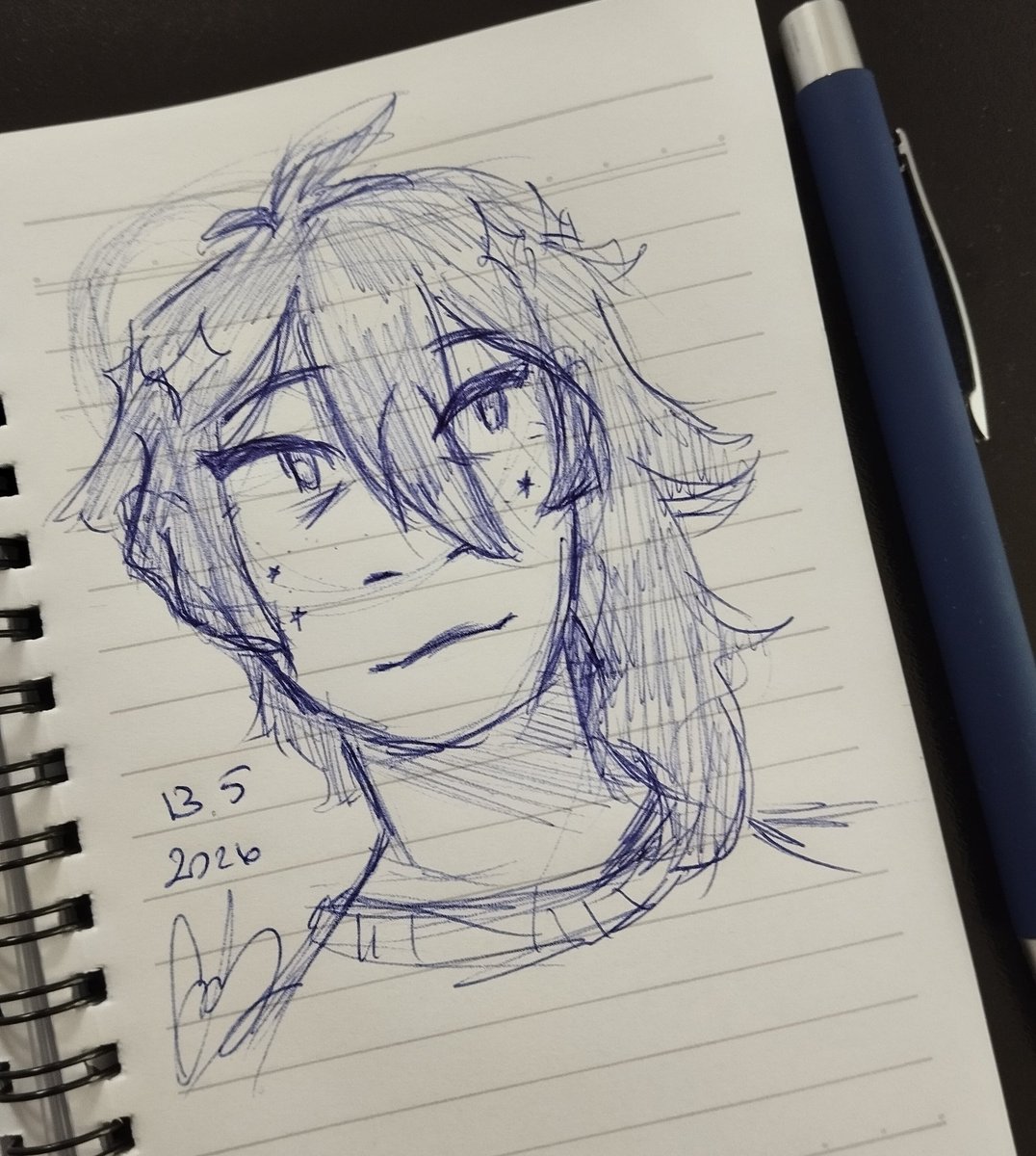 niilesmoon's tweet photo. doodling riku from memory but it's obvious I don't remember what he looks like that much https://t.co/kiZEP9PilF