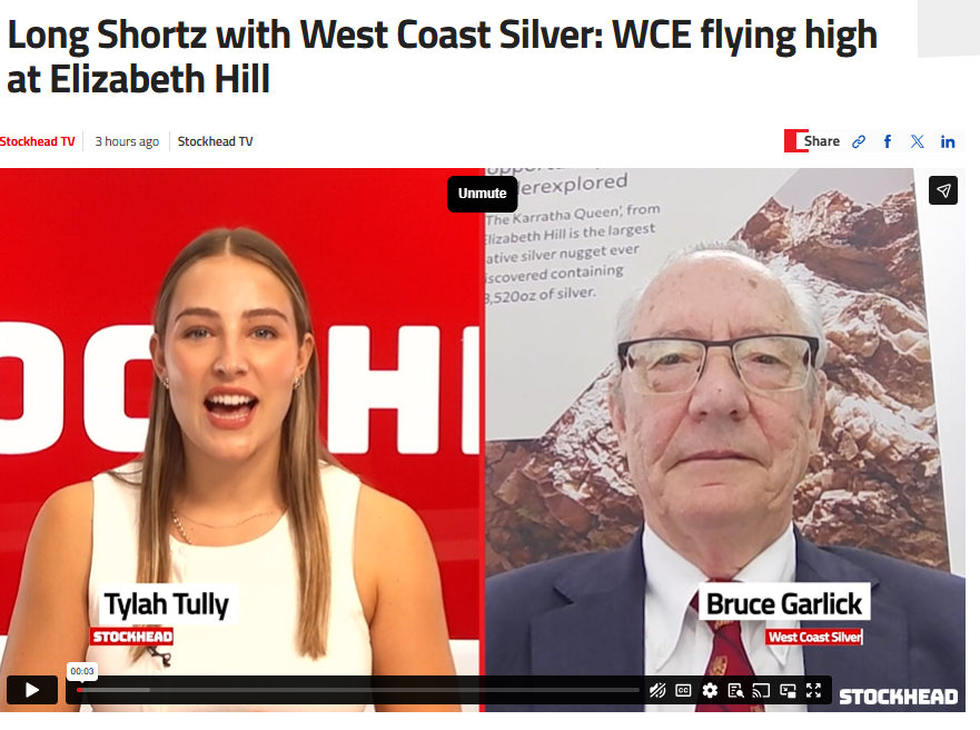 wcsilver_'s tweet photo. High-grade silver, growing scale and multiple development pathways.

West Coast Silver continues to build momentum at Elizabeth Hill following its maiden 2.8Moz silver resource, with drilling underway and growth potential still open at depth and along strike.

Executive Chairman Bruce Garlick says the current resource is just the beginning, with strong silver grades, ongoing drilling and multiple processing options positioning WCE for a potentially transformational 2026.

🎥 Watch the full interview with Stockhead: https://t.co/whMqorvhbV

$WCE #ASX #Silver #MiningStocks #ResourceStocks