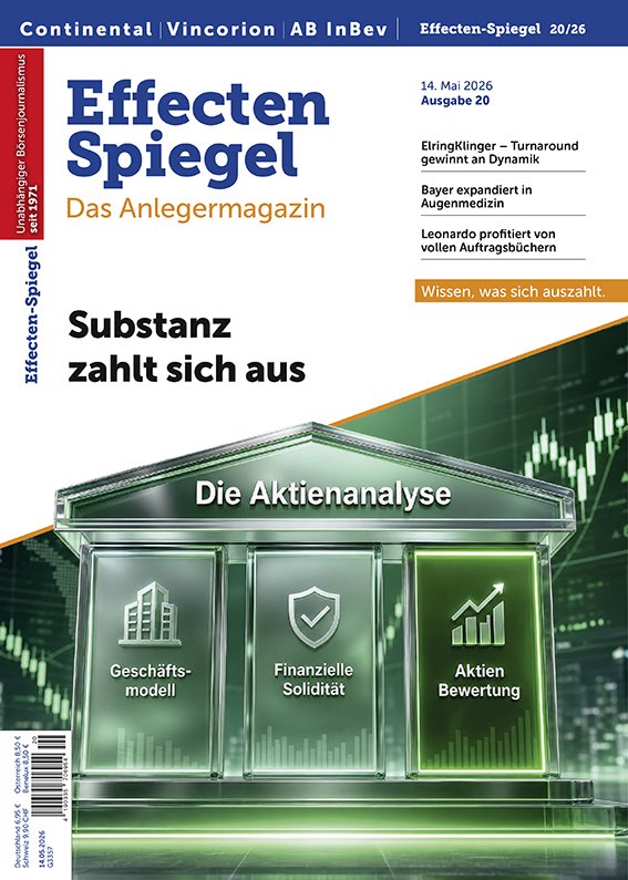 EffectenSpiegel's tweet photo. ES 20/26 - „Substanz zahlt sich aus - #ElringKlinger Turnaround gewinnt an Dynamik - #Bayer expandiert in Augenmedizin - #Leonardo profitiert von vollen Auftragsbüchern - u.v.a.m.“ - https://t.co/DCmfjohZTW #Continental #Vincorion #ABInBev #Aktien #Finanzen #Börse #Geldanlage https://t.co/XqCja2eTSu