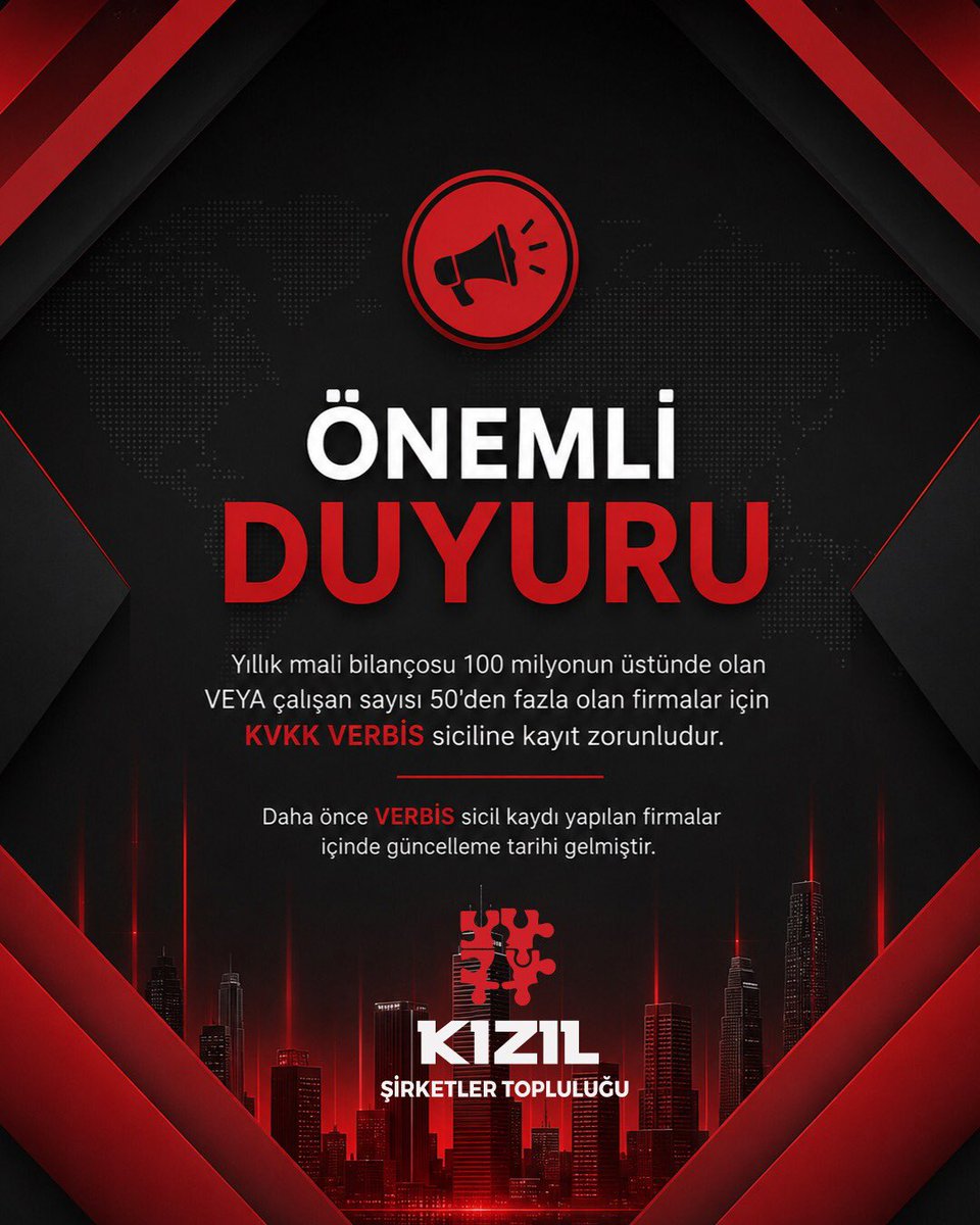 k_denetim's tweet photo. KVKK VERBİS Siciline Kayıdınızı Yaptırdınız Mı?

🌐: https://t.co/eY5thoe54j

☎️: 0212 520 44 00

#VERBİS #KVKK #kızılşirketlertopluluğu #kızıldenetim #kızıldanışmanlık #kızılbilişim https://t.co/X50A5fQsPV
